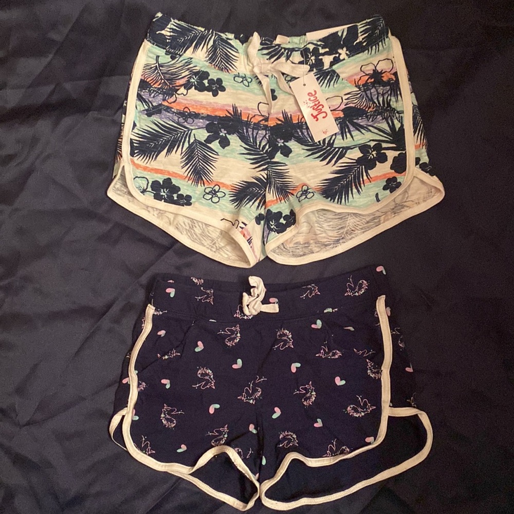 Bundle Of 2 Justice Girl's Active Dolphin Shorts